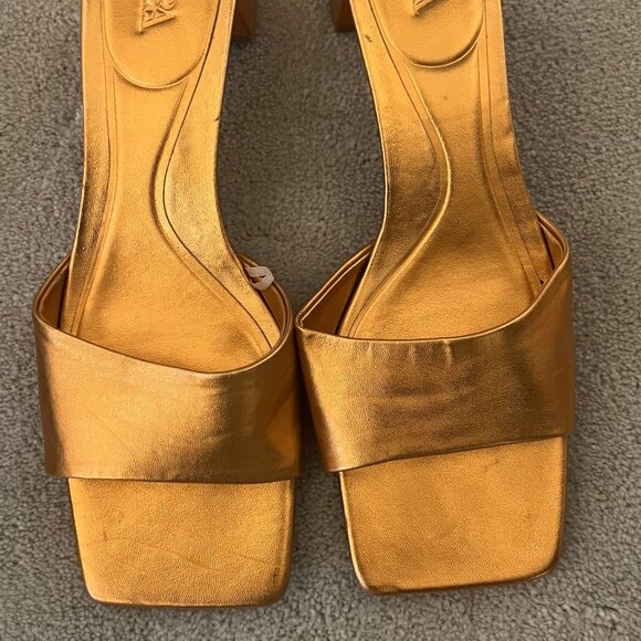 Zara orange metallic healed sandal (size 8) - Picture 1 of 1